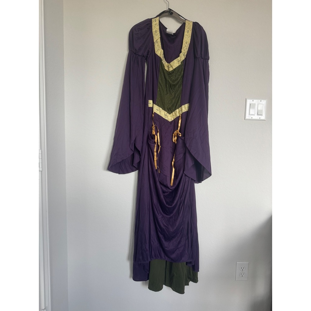 Spirit Halloween Lady in Waiting Renaissance Medieval Purple XL 12/14-0723